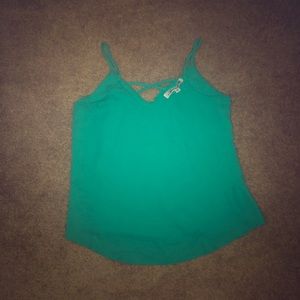 Green layered cami